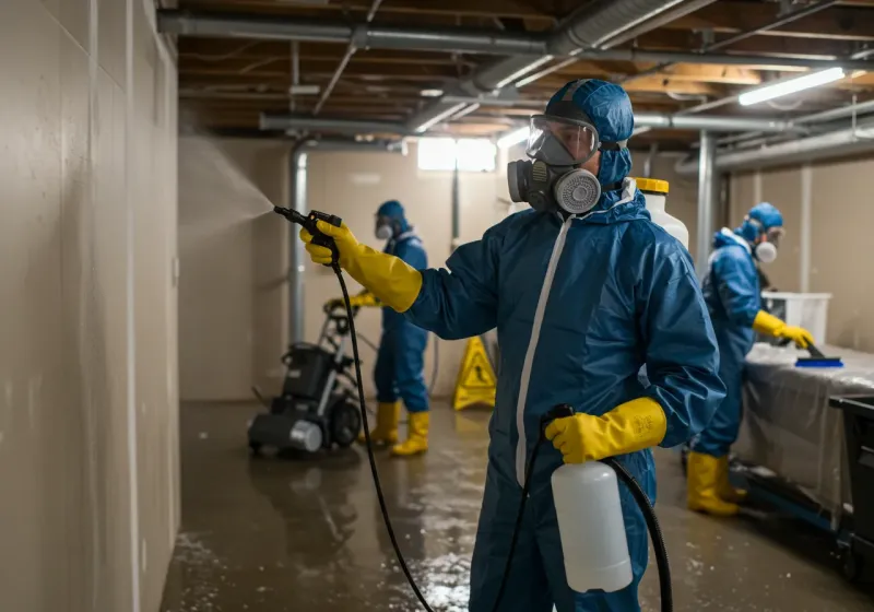 Basement Sanitization and Antimicrobial Treatment process in Edenton, NC