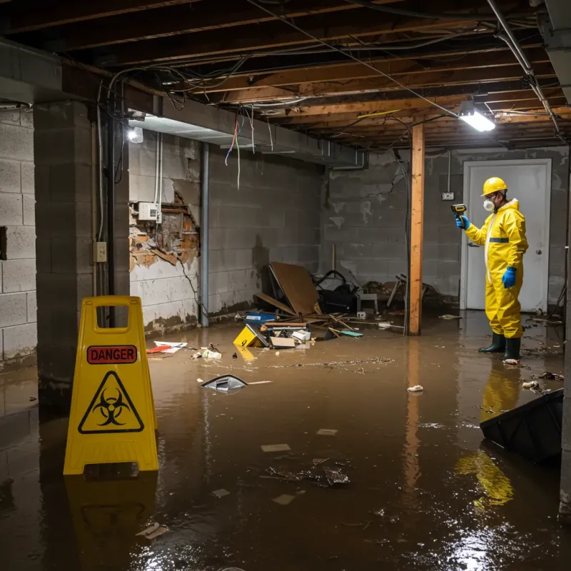 Flooded Basement Electrical Hazard in Edenton, NC Property