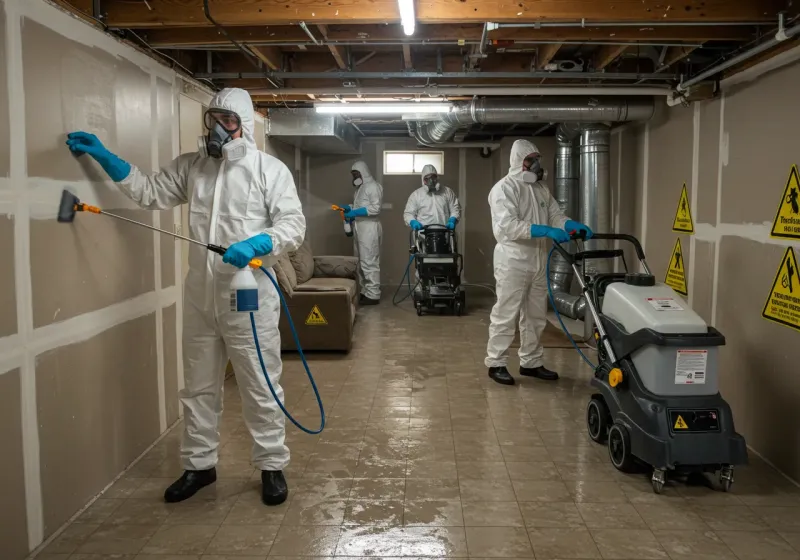 Basement Moisture Removal and Structural Drying process in Edenton, NC